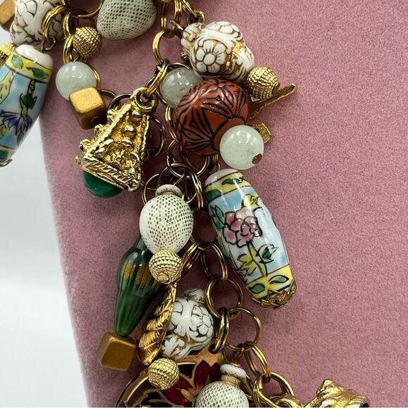 Vintage dragon 1960s handmade chunky charm Statement pendant Necklace - Picture 7 of 16